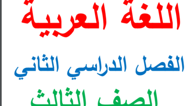 مذكرة اللغة العربية للصف الثالث الابتدائي الترم الثاني